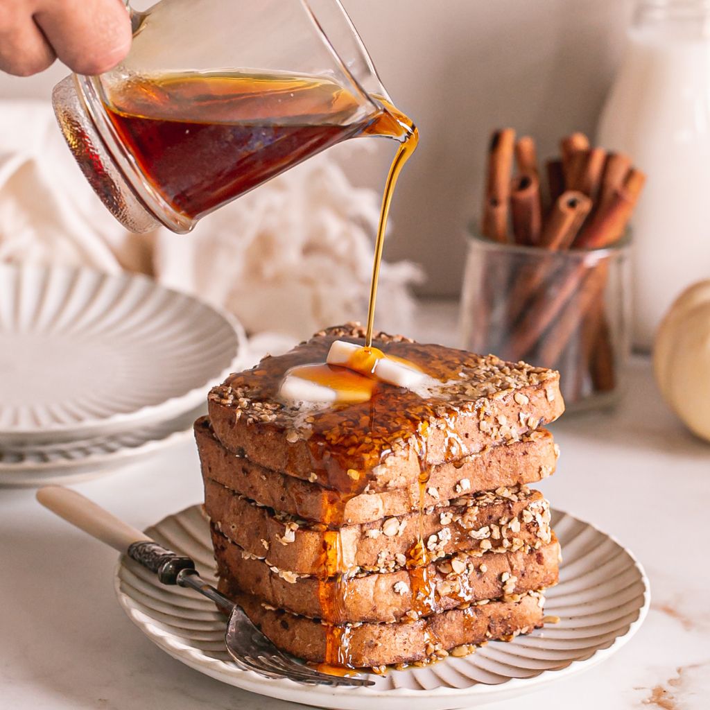 Pumpkin Spice Oat Crusted French Toast