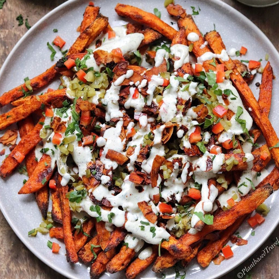 Loaded Sweet Potato Fries - This Savory Vegan