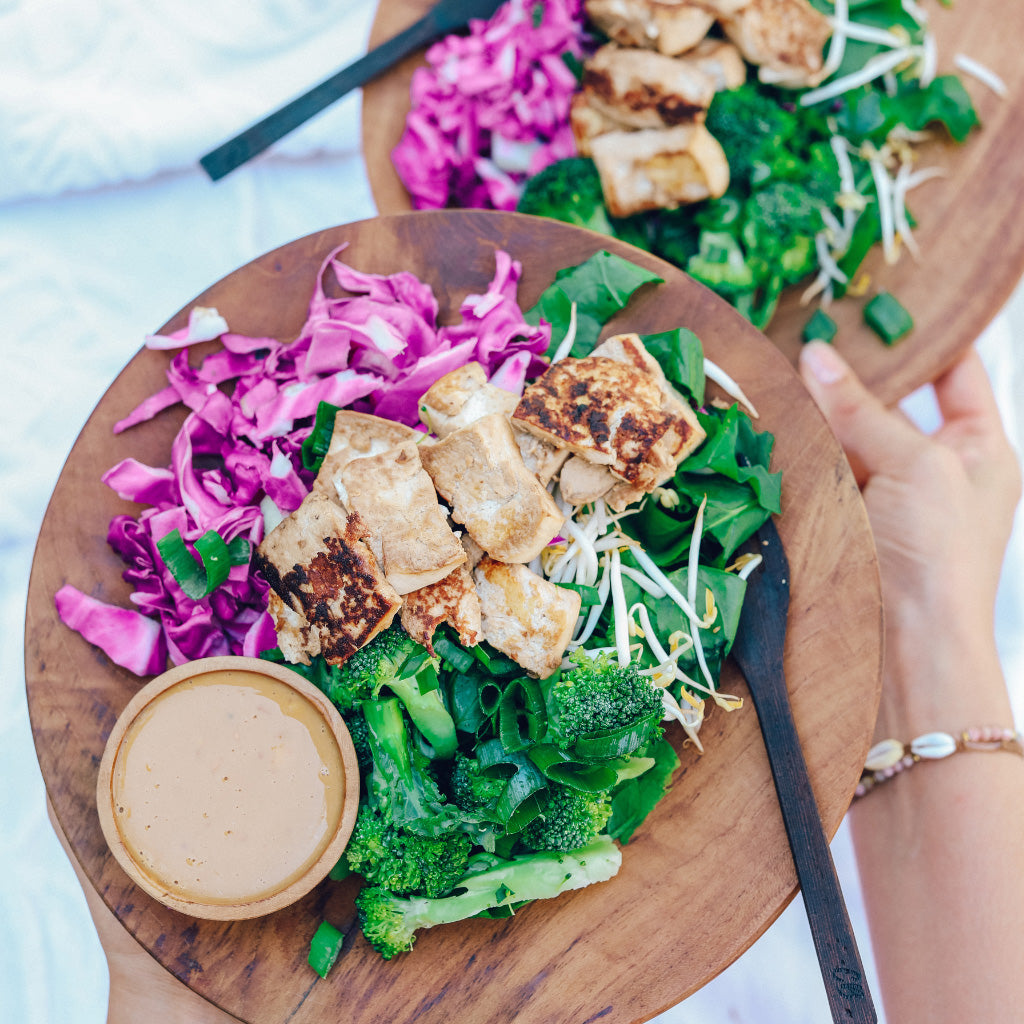 Tofu Salad with Peanut Dressing