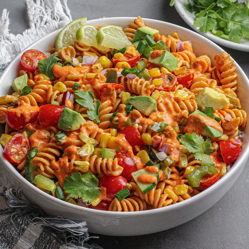 Roasted Red Pepper Chipotle Pasta Salad - From The “15-Minute Vegan Me -  Vegan Bowls