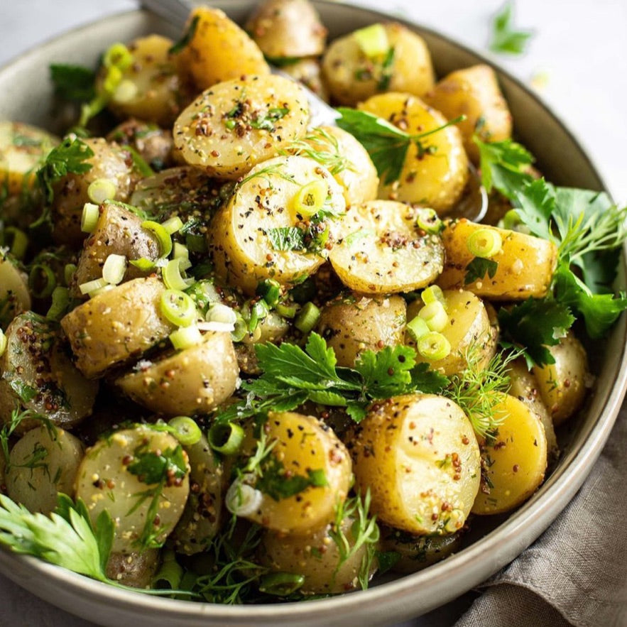 Summery French Style Potato Salad with Tangy Dressing